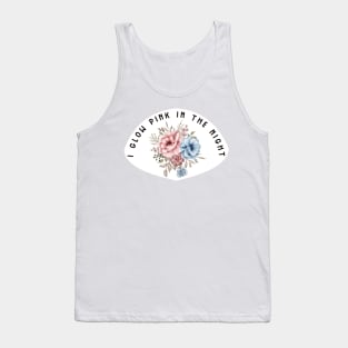 I Glow Pink In The Night - Mitski Floral/Botanical Tank Top